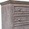 Homeroots 37" Gray Solid Wood Five Drawer Chest 524579 - alternate 5