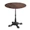Flash Furniture 31.25" RND Outdoor Tabletop, Dark Brown, Seamless Surface Technology, 22.75x22.75 Black Bistro Base ST-RD31-WBR-SDAT2222-GG - alternate 1