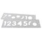 Trend Tool Technology Number Template Set for Sign Making, Clear Plastic, 2-1/4 inch High, TEMP/NUC/57 U*TEMP/NUC/57 - alternate 1