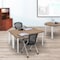 Regency Kee Training Table W/ 2 Cadence Nest Chairs, 60 in W, 24 in L, Noble Oak MT6024NOBPCM23BK - alternate 6