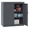 Sandusky Lee Shelving Storage Cabinet, 36 in H, 36 in W, 18 in D, Swing, Keyed, Charcoal, 3 Shelves CA21361836-02 - alternate 6