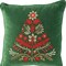 Homeroots 18" Green And Red Floral Velvet Cotton Christmas Tree Throw Pillow 719258 - alternate 4