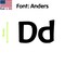 Aacc Self-Adhesive Vinyl Letter: d, Scale: 16 cm. Color: Black Font: Anders by, 24PK AACC-Anders-ld-Black-M16x24 - alternate 1