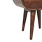 Homeroots 21" Walnut Solid Wood Oval One Drawer Nightstand 651584 - alternate 17