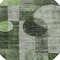 Homeroots 8' Fern Green And Gray Round Geometric Washable Indoor Outdoor Area Rug 604320 - alternate 7