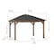Sunjoy 11ft x 13ft  Grayden Wood Gazebo , Outdoor Patio Solar Powered Hardtop Gazebo, One-Tier Metal Roof A102005891 - alternate 8