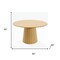 Homeroots 52" Brown Solid Wood Pedestal Base Round Top Dining Table 721013 - alternate 5