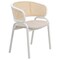 Leisuremod Ervilla Dining Chair with White Powder Coated Steel Legs and Wicker Back, Beige, 2PK ECW-20BG2 - alternate 10