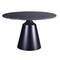 Homeroots 47" Black Ceramic and Metal Pedestal Base Round Top Dining Table 555188 - alternate 5