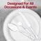 Smarty Had A Party Clear Baroque Disposable Plastic Cutlery Set - 480 Spoons, 480 Forks and 480 Knives, 1440PK 8330-CL-CS-CASE - alternate 8