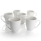 Elama Rosales 6 Piece 12 Ounce Porcelain Mug Set in White EL-ROSALES - alternate 10