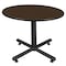 Regency Round Kobe X-Base Breakroom Table, 48 in W, 48 in L, Neo Walnut TKB48RNDNW - alternate 1