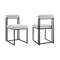 Homeroots Set of Two Gray And Black Upholstered Polyester Open Back Dining Side Chairs 569415 - alternate 8