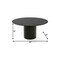 Homeroots 60" Black Solid Wood Pedestal Base Round Top Dining Table 721036 - alternate 5