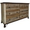Homeroots 61" Brown Solid Wood Six Drawer Double Dresser 524540 - alternate 6