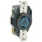 Leviton Flanged Locking Receptacle, L6-30R, 30 A, 250V AC, Single Phase, 2 Pole, Flush Mount, Black 2620 - alternate 1
