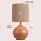 Jonathan Y Abram 22.75" Rustic Bohemian Resin/Metal Round Table Lamp with Paper Rope Shade, Brown Finish JYL9203A - alternate 8