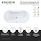Kingston Brass 59" Acrylic Oval Double Ended Freestanding Tub with Drain, Glossy White/Antique Brass VTDE593023C423 - alternate 6