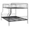 Homeroots Black Full XL Over Queen Contemporary Metal Bunk Bed 590295 - alternate 8