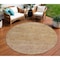 Homeroots 8' Coral And Copper Round Oriental Washable Indoor Outdoor Area Rug 631145 - alternate 1