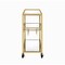 Homeroots 40in Clear and Gold Glass and Iron Rolling Prep Table 319143 - alternate 8