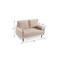 Homeroots 57" Beige And Dark Brown Velvet Loveseat and Toss Pillows 543713 - alternate 10