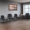 Regency Victor Big & Tall 400LBS Reception Chair With Arms, Anti-Microbial/Anti-Bacterial Vinyl, Black 407-VAM-BK - alternate 7