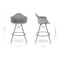 Homeroots 28" Gray And Brown Heavy Duty Plastic And Solid Wood Low Back Counter Height Bar Chair 520677 - alternate 6