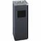 Safco Ash 'N Trash Sandless Urn, Square, Stainless Steel, 3 gal, Black/Chrome 9696BL - alternate 1