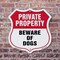 Signmission Private Property Shield Sign Beware Of D, 6 inch X 6 inch, Plastic Sign, 2PK SHI-P-2PACK-6-440 - alternate 6