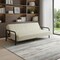 Homeroots 79" Beige Fabric Convertible Futon Steel Sleeper Reclining Sofa 719578 - alternate 10