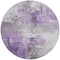 Homeroots 8' Purple Eggplant And Ivory Round Abstract Washable Indoor Outdoor Area Rug 616840 - alternate 8