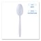 Boardwalk Heavyweight Wrapped Polypropylene Cutlery, Spoon, Plastic, White, 1000PK BWKTSHWPPWIW - alternate 6