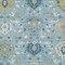Homeroots 5' X 8' Sky Blue Ivory And Gold Damask Washable Indoor Outdoor Area Rug 599449 - alternate 9