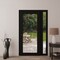 Vdomdoors Front Exterior Prehung Metal-Plastic Door Clear Glass / MANUX 8666 Matte Black / Office Commercial MANUX8666EXD-BLK-W30+12xH80-LH-I - alternate 4