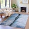 Homeroots 5' X 8' Blue And Charcoal Abstract Washable Indoor Outdoor Area Rug 630466 - alternate 8