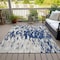 Homeroots 10' X 14' Navy Blue And Ivory Abstract Washable Indoor Outdoor Area Rug 612688 - alternate 9