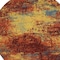 Homeroots 4' Flame Yellow And Orange Round Abstract Indoor Outdoor Area Rug 573902 - alternate 9