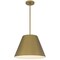 Homeroots 16" Antique Gold Aluminum Cone LED Dimmable Outdoor Pendent Hanging Light 683468 - alternate 1