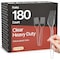 Bakkenmaster Disposable Cutlery Set Heavy-Duty BPA-Free Plastic Forks, Reusable and Heat-Resistant, 180PK BK-180CF - alternate 1