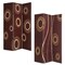 Homeroots 72" Brown Canvas Folding Three Panel Screen Room Divider 274750 - alternate 8