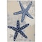 Homeroots 5' X 8' Navy Blue And Gray Starfish Indoor Outdoor Area Rug 546824 - alternate 1