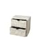 Homeroots 26" Gray Solid Wood Carved Abstract Two Drawer Nightstand 661250 - alternate 9