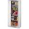 Tennsco Shelving Storage Cabinet, 78 in H, 36 in W, Swing, Keyed, Light Gray, 5 Shelves, 0 Drawers 7818LGY - alternate 1