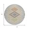 Homeroots 8' Pewter Copper And Silver Round Geometric Washable Indoor Outdoor Area Rug 631923 - alternate 6