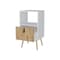Homeroots 30" White And Natural Wood One Drawer Nightstand 553691 - alternate 6