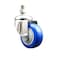 Service Caster 3 Inch 316SS Blue Polyurethane Wheel Swivel 1/2 Inch Threaded Stem Caster SCC SCC-SS316TS20S314-PPUB-BLUE-121315 - alternate 1