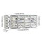 Jonathan Y Evelyn Crystal Rectangle 17.5" 2-Light Iron/Crystal Glam Modern LED Vanity Light, Chrome JYL7539A - alternate 9