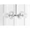 Jonathan Y Caleb Adjustable 6-Light 28" Brass Cluster Pendant, Chrome/Black JYL9059A - alternate 9
