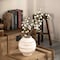 Uniquewise 9in Ceramic Stripe Vase Vintage Decorative Modern Farmhouse Piece for Home Centerpieces, White QI004793.RD - alternate 7